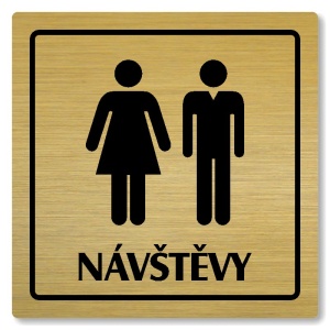WC návštěvy, 118x118mm, zlatá, Arizona